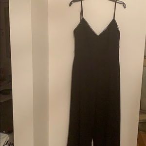 Black strapless jumpsuit